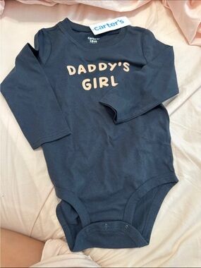Carter's Navy Long Sleeve 'Daddy's Girl' Baby One-Piece